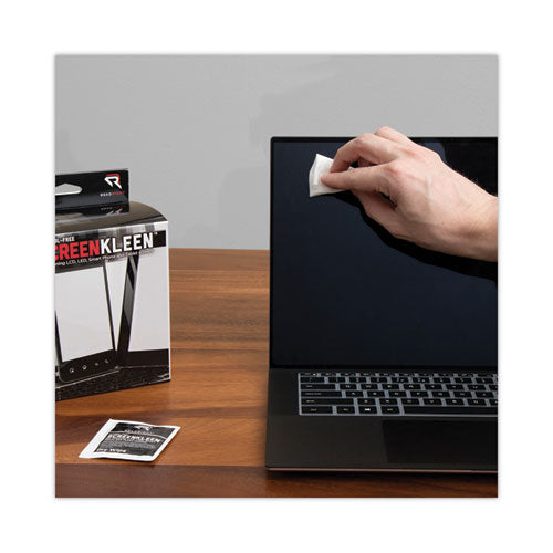 Image of Read Right® RR1391 Alcohol-Free ScreenKleen Wet Wipes, Cloth, 5 x 5, Unscented, 40/Box