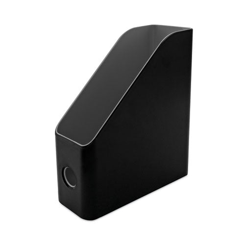 Image of Advantus 37677 Fusion Magazine File, 3.5 x 9.5 x 12, Black/Gray