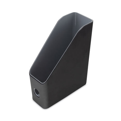 Image of Advantus 37677 Fusion Magazine File, 3.5 x 9.5 x 12, Black/Gray