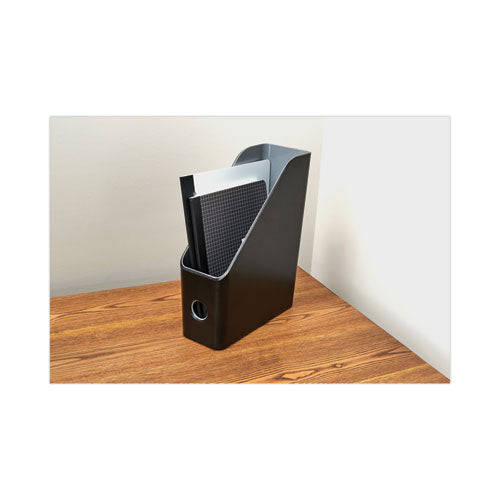 Image of Advantus 37677 Fusion Magazine File, 3.5 x 9.5 x 12, Black/Gray
