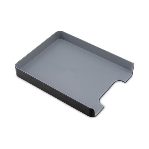 Image of Advantus 37678 Fusion Letter Tray, 1 Section, Letter Size Files, 9.75" x 12.5" x 1.75", Black