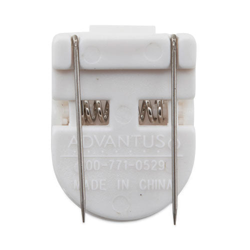 Image of Advantus 75301 Wall Clips for Fabric Panels, 40 Sheet Capacity, White, 20/Box