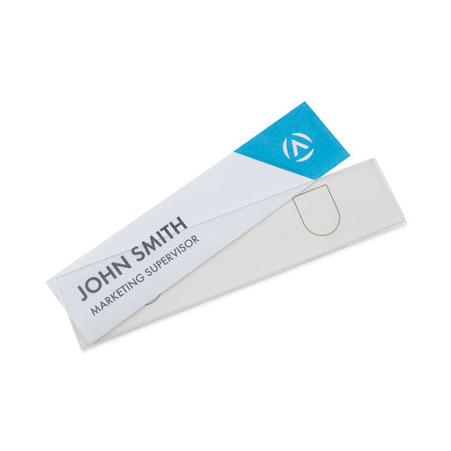 Image of Advantus 75318 Panel Wall Sign Name Holder, Acrylic, 9 X 2, Clear