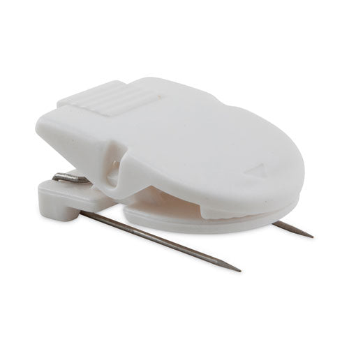 Image of Advantus 75342 Wall Clips for Fabric Panels, 40 Sheet Capacity, White, 50/Box