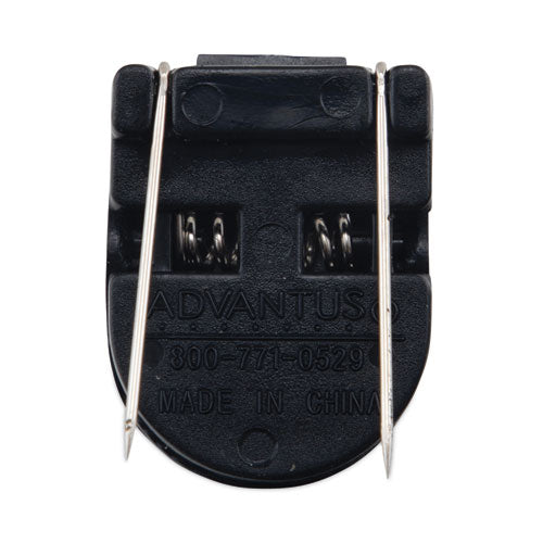 Image of Advantus 75344 Wall Clips for Fabric Panels, 40 Sheet Capacity, Black, 20/Box