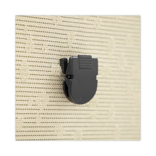 Image of Advantus 75344 Wall Clips for Fabric Panels, 40 Sheet Capacity, Black, 20/Box