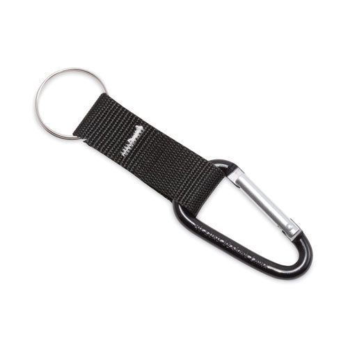 Image of Advantus 75556 Carabiner Key Chains, Split Key Rings, Aluminum, Black, 10/pack