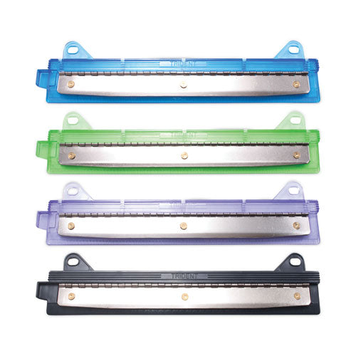 Image of McGill MCG600AS 6-Sheet Trident Binder Punch, Three-Hole, 1/4" Holes, Assorted Colors