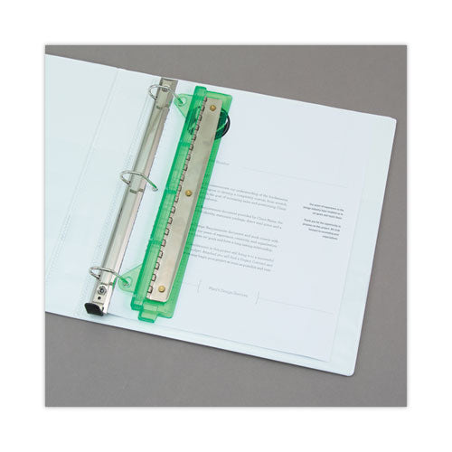 Image of McGill MCG600AS 6-Sheet Trident Binder Punch, Three-Hole, 1/4" Holes, Assorted Colors