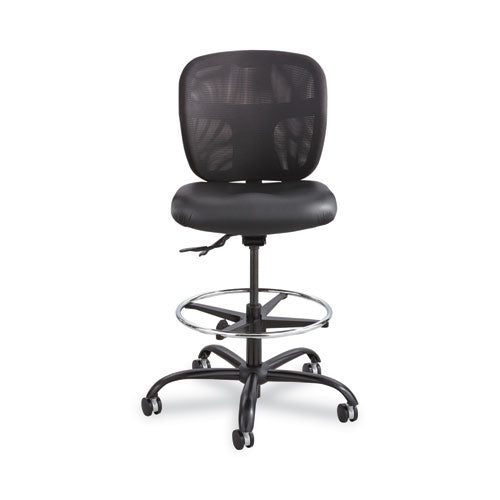 Image of Safco® 3394BV Vue Heavy-Duty Extended-Height Stool, Supports Up To 350 Lb, 23" To 32.5" Seat Height, Black Vinyl Seat, Black Base