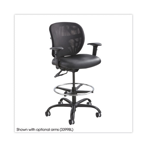 Image of Safco® 3394BV Vue Heavy-Duty Extended-Height Stool, Supports Up To 350 Lb, 23" To 32.5" Seat Height, Black Vinyl Seat, Black Base