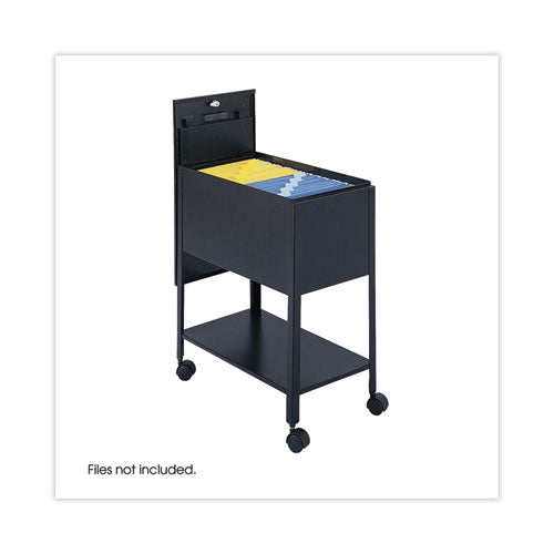 Image of Safco® 5362BL Extra-Deep Locking Mobile Tub File, Letter Size, Metal, 1 Shelf, 1 Bin, 13.5" x 24.75" x 28.25", Black