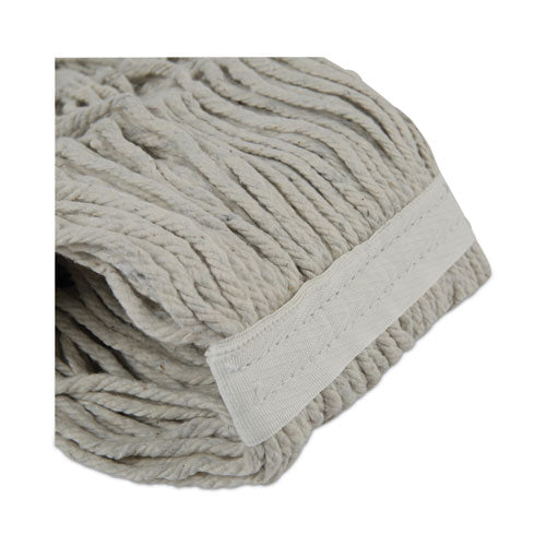 Image of Boardwalk® BWKCM02024S Banded Cotton Mop Head, #24, White, 12/carton