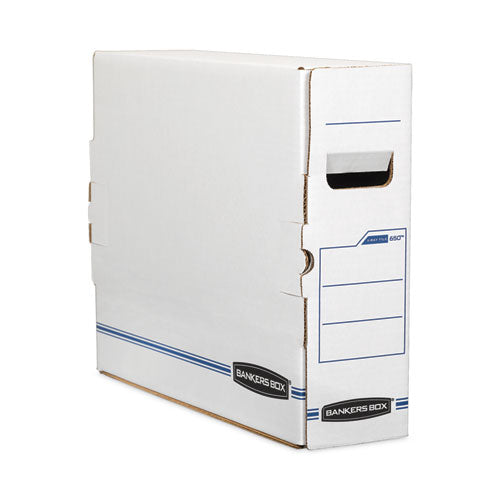 Image of Bankers Box® 00650 X-Ray Storage Boxes, 5" X 18.75" X 14.88", White/blue, 6/carton