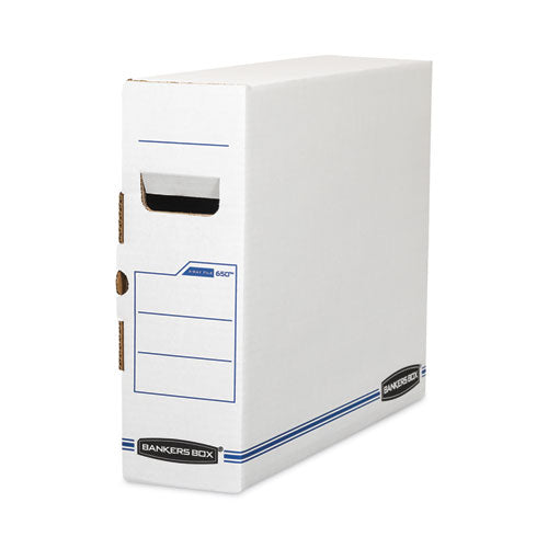 Image of Bankers Box® 00650 X-Ray Storage Boxes, 5" X 18.75" X 14.88", White/blue, 6/carton