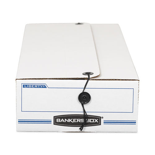 Image of Bankers Box® 00005 Liberty Check And Form Boxes, 11" X 24" X 5", White/blue, 12/carton