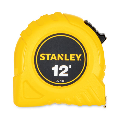 Image of Stanley Bostitch® 30-485 Power Return Tape Measure with Belt Clip, 0.5 x 12 ft, Yellow
