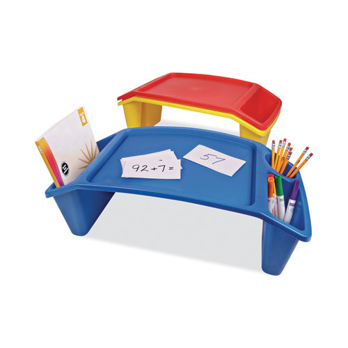 Image of deflecto® 39502BLU Antimicrobial Lap Desk, Rectangular, 23.35w x 12d x 8.53h, Blue