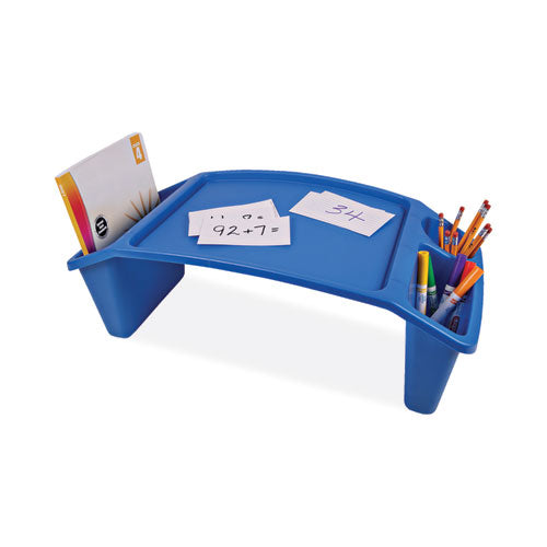 Image of deflecto® 39502BLU Antimicrobial Lap Desk, Rectangular, 23.35w x 12d x 8.53h, Blue