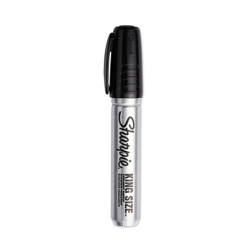 Image of Sharpie® 15661PP King Size Permanent Marker, Broad Chisel Tip, Black, 4/pack
