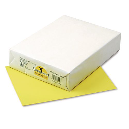 Image of PaconÂ® Kaleidoscope Multipurpose Colored Paper, 24 lb Bond Weight, 8.5 x 11, Lemon Yellow, 500/Ream