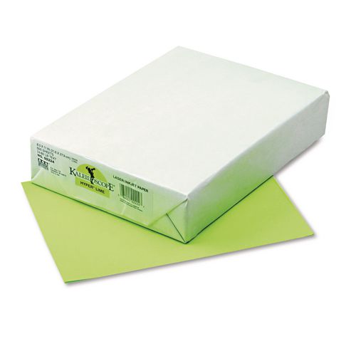Image of Pacon® P102224 Kaleidoscope Multipurpose Colored Paper, 24 lb Bond Weight, 8.5 x 11, Hyper Lime, 500/Ream