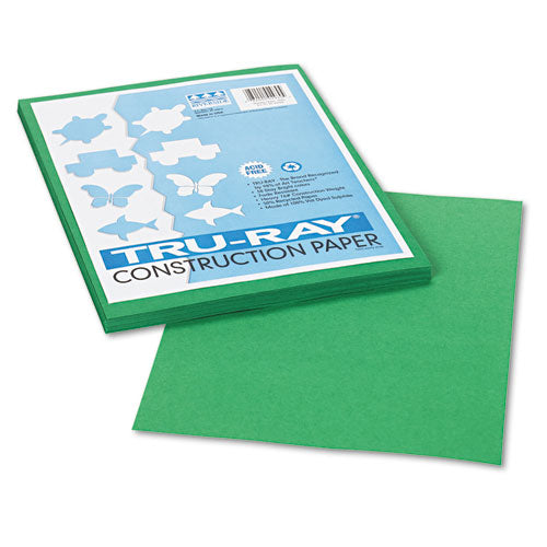 Image of Pacon® P102960 Tru-Ray Construction Paper, 76 lb Text Weight, 9 x 12, Holiday Green, 50/Pack