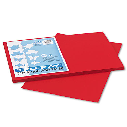 Image of Pacon® P102994 Tru-Ray Construction Paper, 76 lb Text Weight, 12 x 18, Holiday Red, 50/Pack