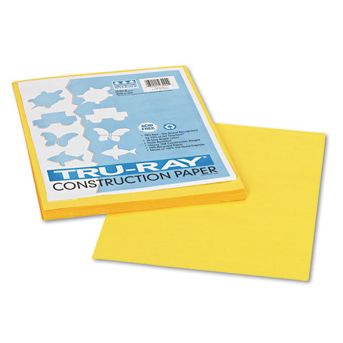 Image of Pacon® P103004 Tru-Ray Construction Paper, 76 lb Text Weight, 9 x 12, Yellow, 50/Pack