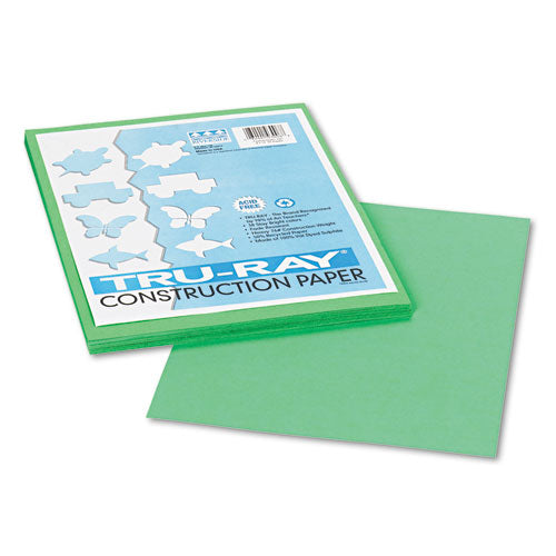 Image of Pacon® P103006 Tru-Ray Construction Paper, 76 lb Text Weight, 9 x 12, Festive Green, 50/Pack