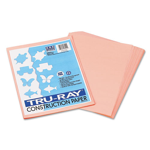 Image of Pacon® P103010 Tru-Ray Construction Paper, 76 lb Text Weight, 9 x 12, Salmon, 50/Pack
