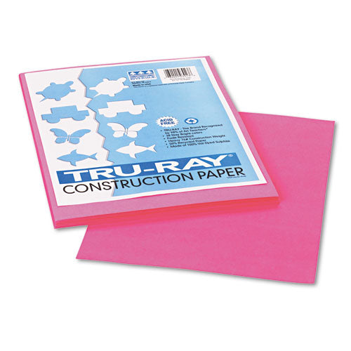 Image of Pacon® P103013 Tru-Ray Construction Paper, 76 lb Text Weight, 9 x 12, Shocking Pink, 50/Pack