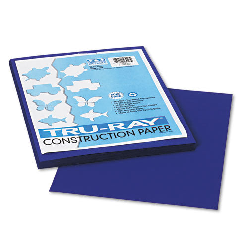 Image of Pacon® P103017 Tru-Ray Construction Paper, 76 lb Text Weight, 9 x 12, Royal Blue, 50/Pack