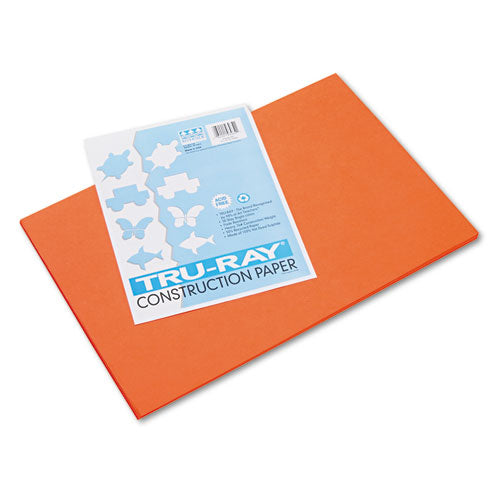 Image of Pacon® P103034 Tru-Ray Construction Paper, 76 lb Text Weight, 12 x 18, Orange, 50/Pack