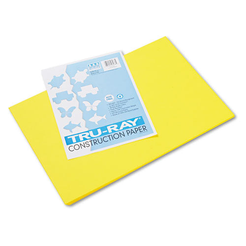 Image of Pacon® P103036 Tru-Ray Construction Paper, 76 lb Text Weight, 12 x 18, Yellow, 50/Pack