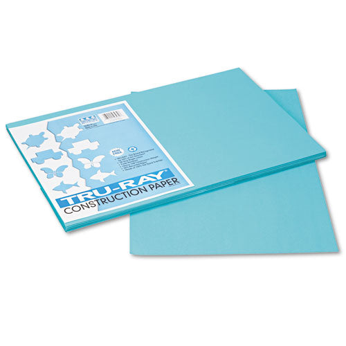 Image of Pacon® P103039 Tru-Ray Construction Paper, 76 lb Text Weight, 12 x 18, Turquoise, 50/Pack