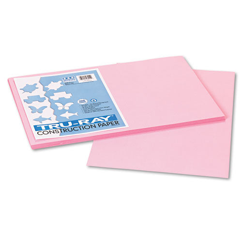 Image of Pacon® P103044 Tru-Ray Construction Paper, 76 lb Text Weight, 12 x 18, Pink, 50/Pack