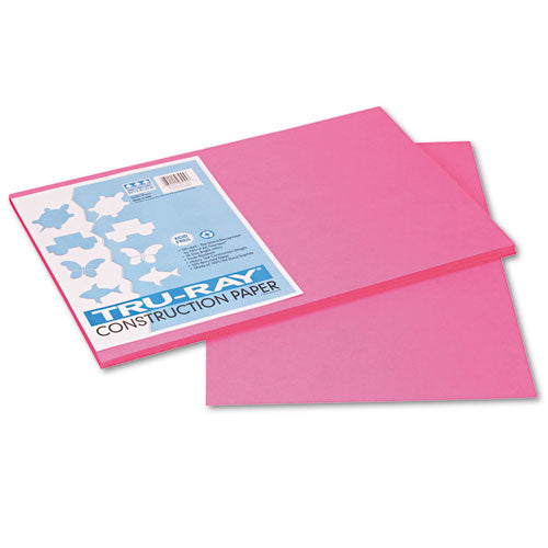 Image of Pacon® P103045 Tru-Ray Construction Paper, 76 lb Text Weight, 12 x 18, Shocking Pink, 50/Pack