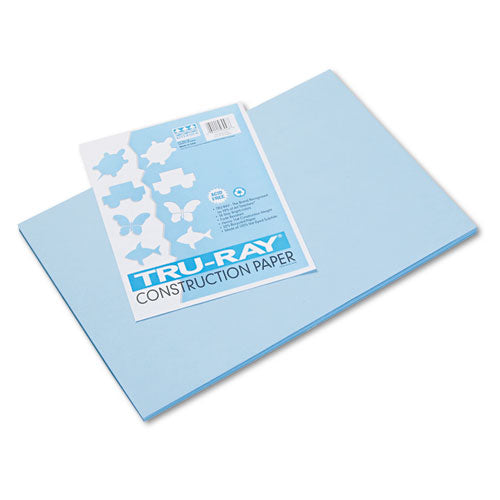 Image of Pacon® P103048 Tru-Ray Construction Paper, 76 lb Text Weight, 12 x 18, Sky Blue, 50/Pack