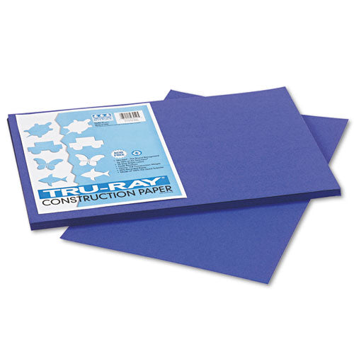 Image of Pacon® P103049 Tru-Ray Construction Paper, 76 lb Text Weight, 12 x 18, Royal Blue, 50/Pack