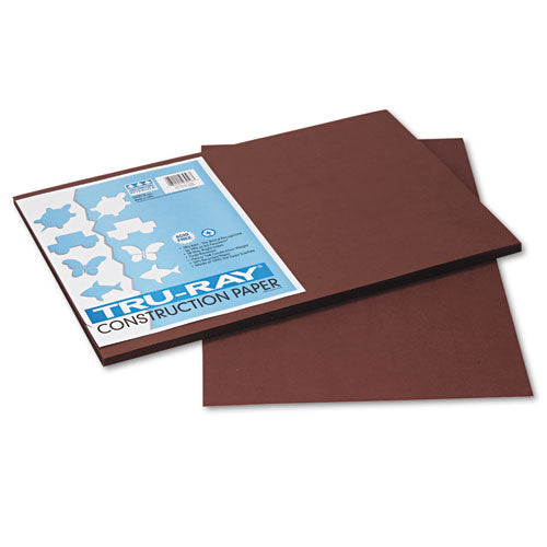 Image of Pacon® P103056 Tru-Ray Construction Paper, 76 lb Text Weight, 12 x 18, Dark Brown, 50/Pack