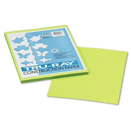 Image of Pacon® P103423 Tru-Ray Construction Paper, 76 lb Text Weight, 9 x 12, Brilliant Lime, 50/Pack