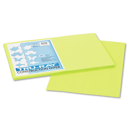 Image of Pacon® P103425 Tru-Ray Construction Paper, 76 lb Text Weight, 12 x 18, Brilliant Lime, 50/Pack