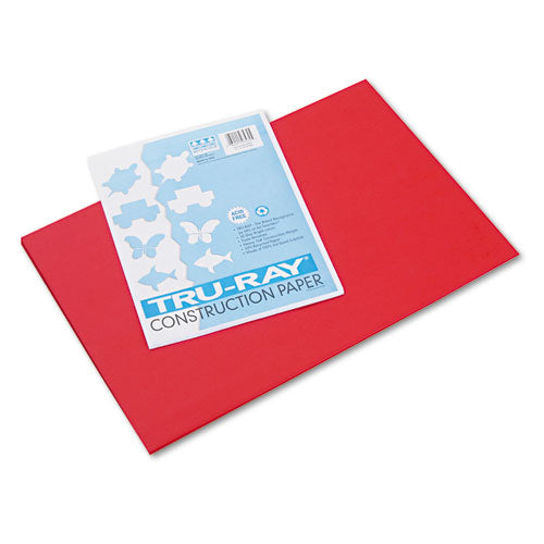 Image of Pacon® P103432 Tru-Ray Construction Paper, 76 lb Text Weight, 12 x 18, Festive Red, 50/Pack