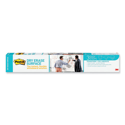 Image of Post-it® DEF3X2 Dry Erase Surface, Laminate Film, 36" x 7 mil x 24", White
