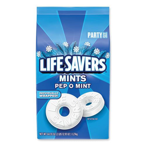 Image of LifeSavers® MMM29056 Hard Candy Mints, Pep-O-Mint, 44.93 oz Bag