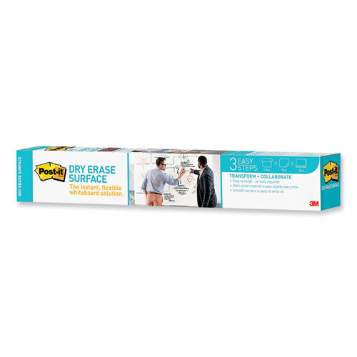 Image of Post-it® DEF3X2 Dry Erase Surface, Laminate Film, 36" x 7 mil x 24", White
