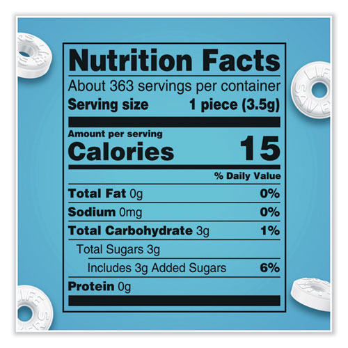 Image of LifeSavers® MMM29056 Hard Candy Mints, Pep-O-Mint, 44.93 oz Bag