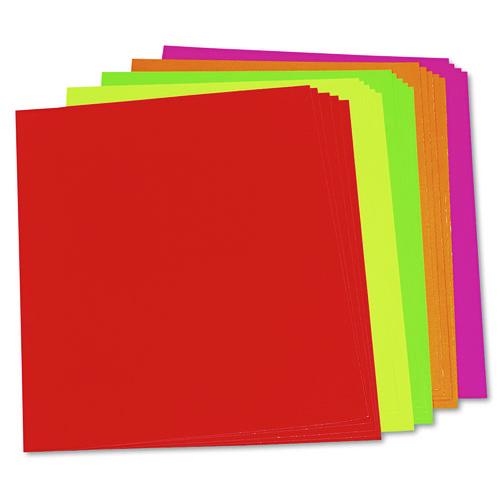 Image of Pacon® P104234 Neon Color Poster Board, 22 X 28, Lemon, Lime, Orange, Pink, Red, 25/carton