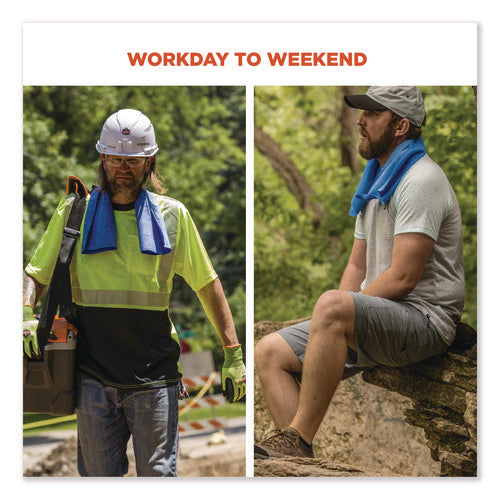 Image of ergodyne® 12438 Chill-Its 6602 Evaporative PVA Cooling Towel, 29.5 x 13, One Size Fits Most, PVA, Gray